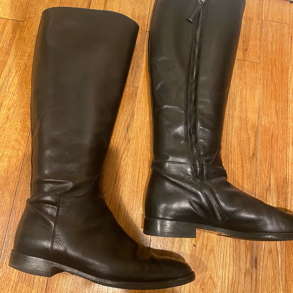 Black Giorgio Armani riding boots-sz 39